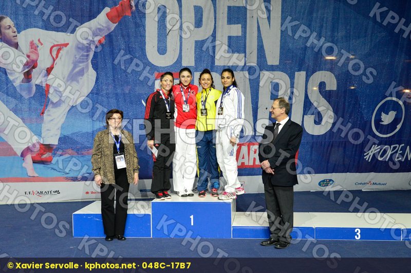 Female Kumite -61 Kg podium