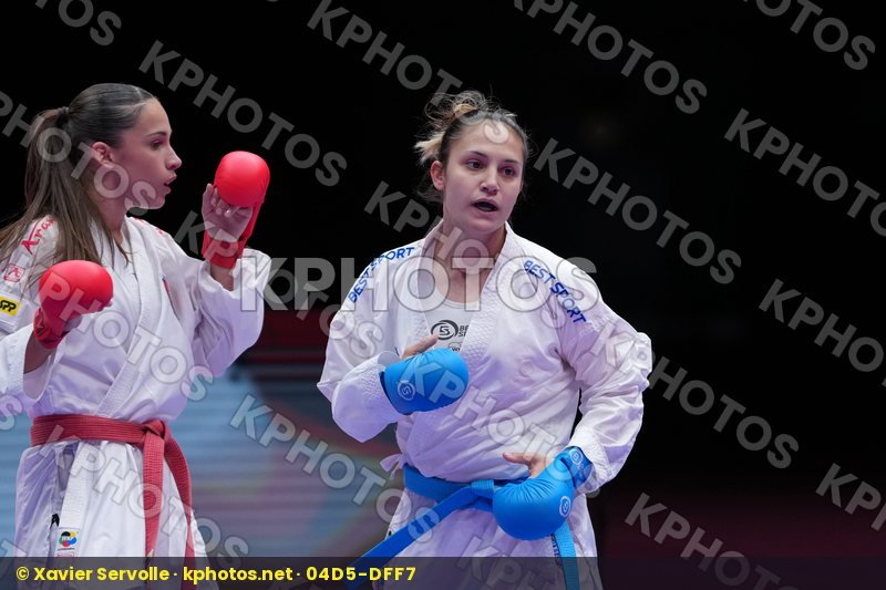 KVASNICOVA NINA (SLOVAKIA) vs GORANOVA IVET (BULGARIA) in Female Kumite -55 Kg - SemiFinal Bout