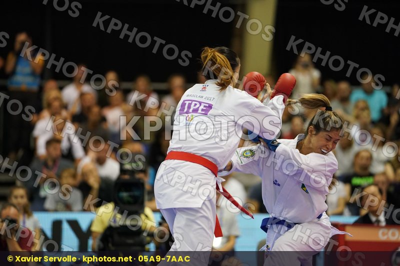 Brazil Chinese Taipei Female Kumite -55kg Gold match Kumizaki Valeria Wen Tzu-Yun