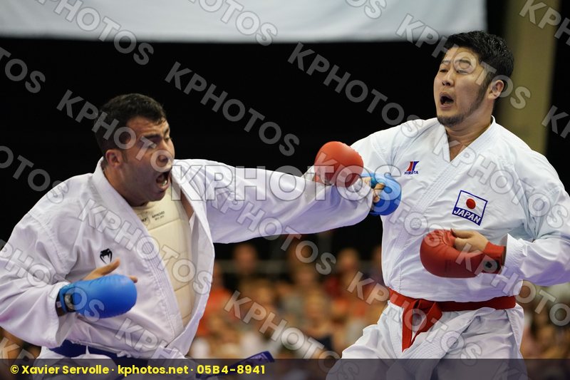 Ganjzadeh Sajad Gold match Iran Islamic Republic of Japan Kagawa Hideyoshi Male Kumite +84kg