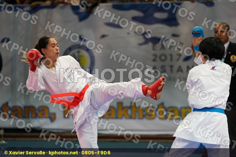 Chinese Taipei Female kumite -55 kg Ishiai Fumika Japan Wen Tzu-