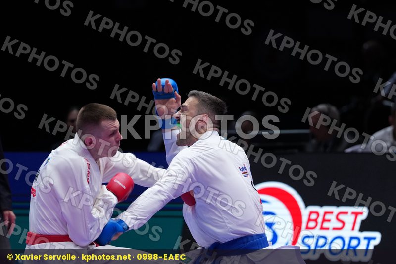 CHOBOTAR VALERII (UKRAINE) vs KVESIC IVAN (CROATIA) in Male Kumite -84 Kg - Final Bout