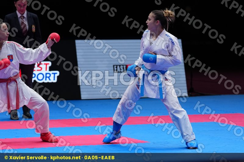 KVASNICOVA NINA (SLOVAKIA) vs GORANOVA IVET (BULGARIA) in Female Kumite -55 Kg - SemiFinal Bout