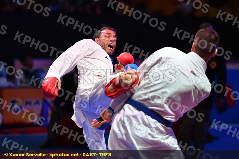 France Greece Male kumite -84 kg Pinna Christophe Tzanos Georgio