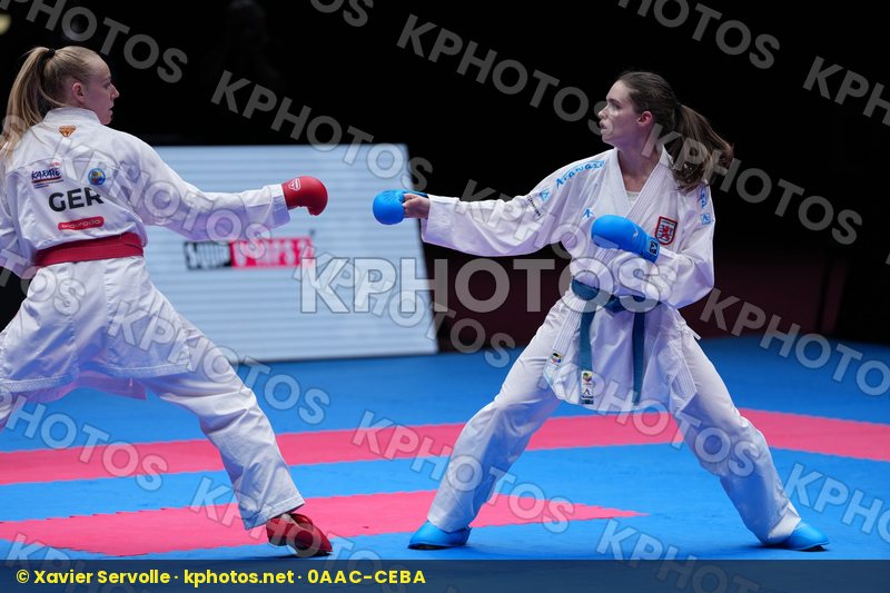 BITSCH MIA (GERMANY) vs WARLING JENNIFER (LUXEMBOURG) in Female Kumite -55 Kg - Final Bout