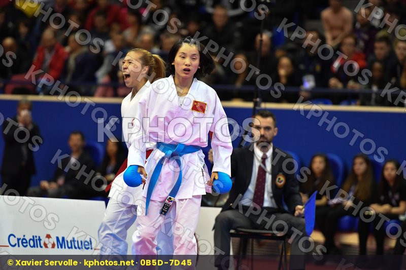 China Female kumite -50 kg Li Ranran Tokcan Umay Turkey