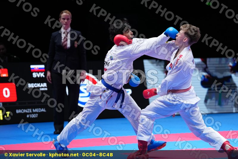 SECKAR SIMON (SLOVAKIA) vs NERSISYAN GOR (ARMENIA) in Male Kumite -84 Kg - Semifinal Bout