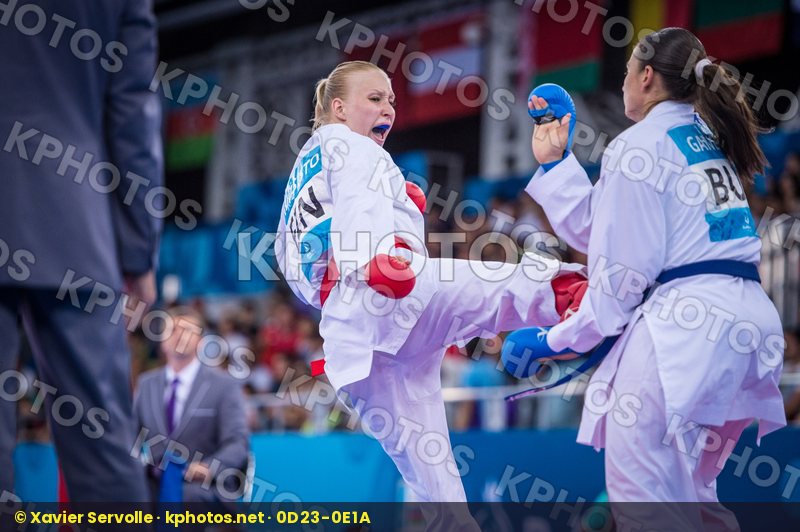 +68 kg Bulgaria day2 Finland Ganeva Borislava kumite Kuusisto He