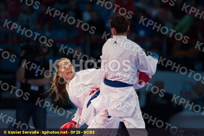 -50 kg bronze match Kryva Kateryna kumite Ozcelik Serap Turkey U