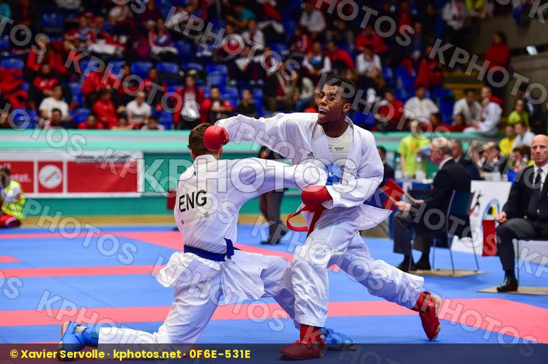 +76 Kg England france Girier Dufournier Mathieu junior kumite Lu
