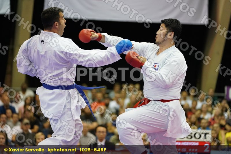 Ganjzadeh Sajad Gold match Iran Islamic Republic of Japan Kagawa Hideyoshi Male Kumite +84kg
