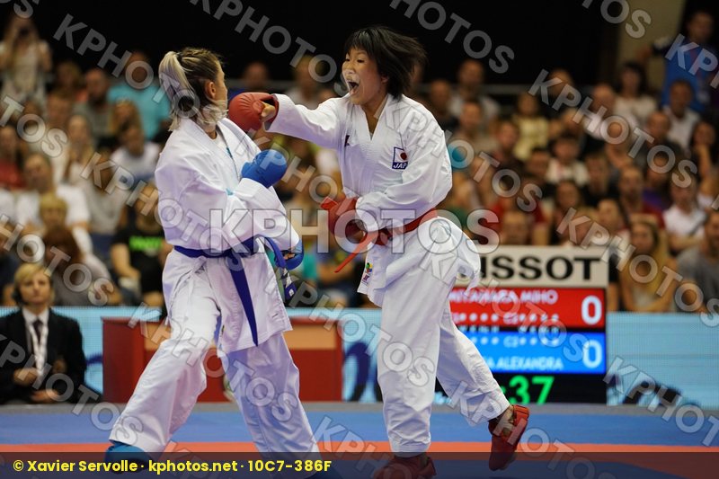 Female Kumite -50kg France Gold match Japan Miyahara Miho Recchia Alexandra