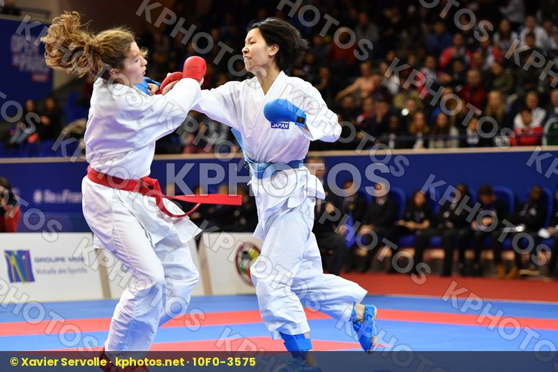 Female kumite -55 kg Ferrer garcia Cristina Japan Spain Yamada S