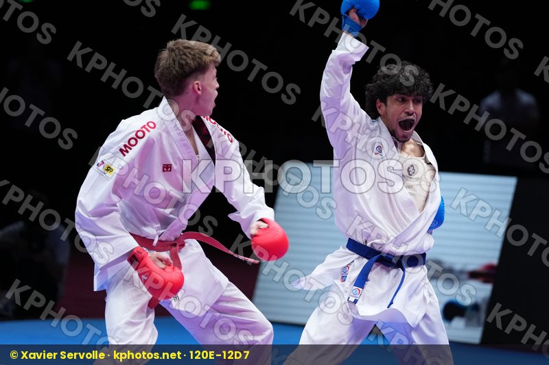 SECKAR SIMON (SLOVAKIA) vs NERSISYAN GOR (ARMENIA) in Male Kumite -84 Kg - Semifinal Bout