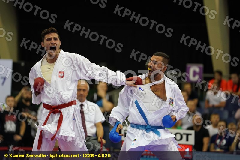 Azerbaijan Male Kumite -84kg Mamayev Aykhan Poland Warda Kamil