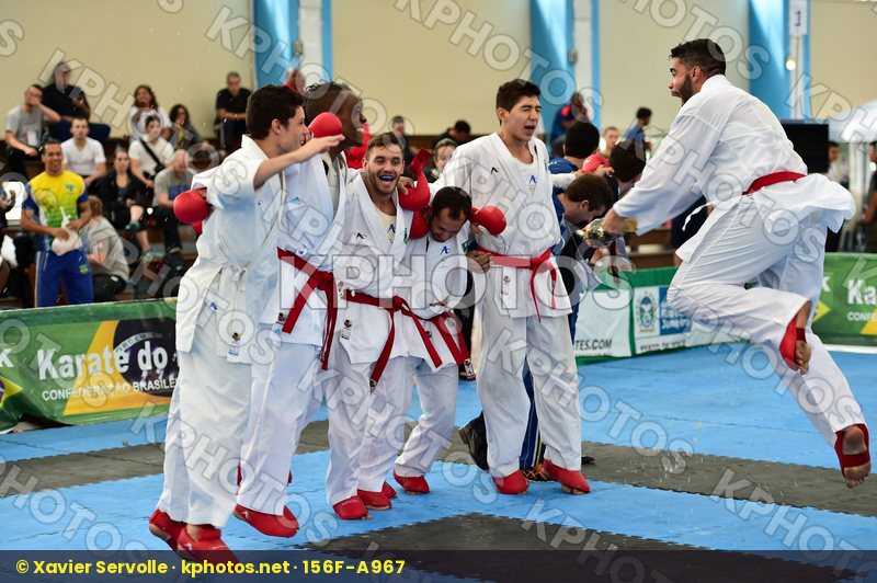 Brasil final kumite Male team Venezuela