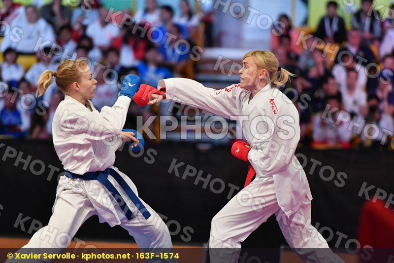Female kumite -61 kg Serogina Anita Slovakia Suchankova Ingrida