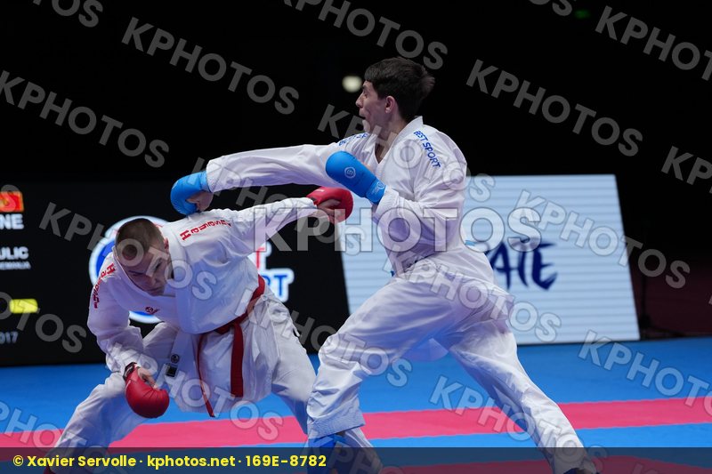 MIKULIC NEMANJA (MONTENEGRO) vs SHARAFUTDINOV ERNEST (EKF-1) in Male Kumite -75 Kg - Final Bout