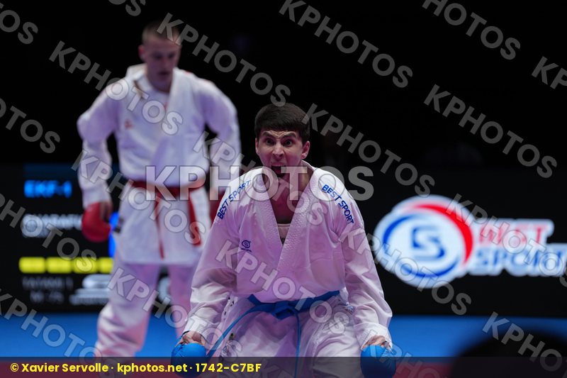 MIKULIC NEMANJA (MONTENEGRO) vs SHARAFUTDINOV ERNEST (EKF-1) in Male Kumite -75 Kg - Final Bout