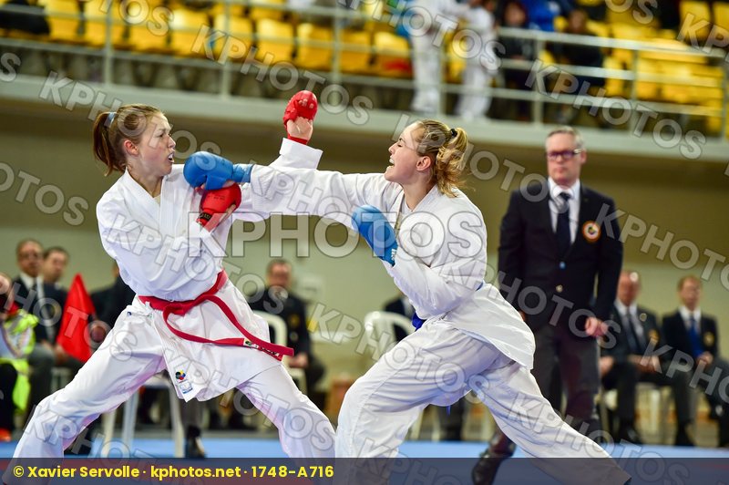 +59 Kg Avazeri Lea Female France Junior Kumite Radicevic Marina