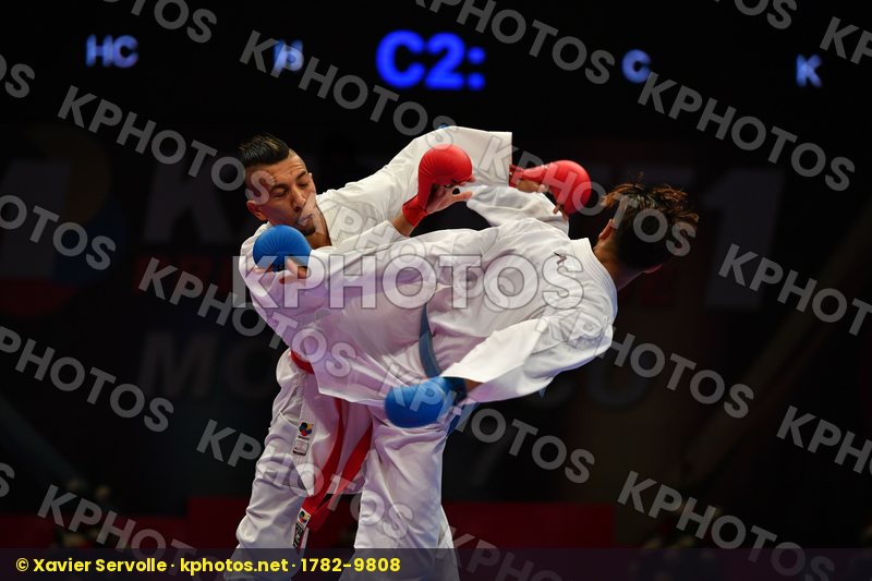Male kumite -60 kg Morocco Takzima Aymane Taoussi Mohammed
