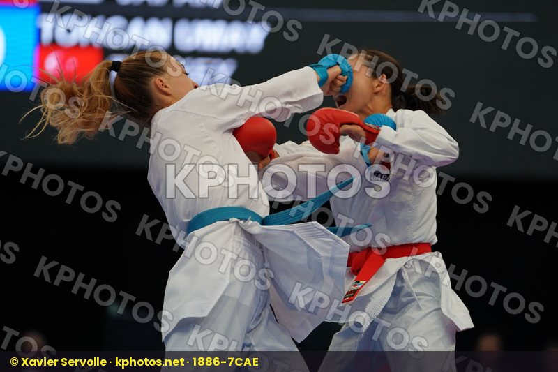 Female kumite -50 kg Japan Tadano Ayaka Tokcan Umay Turkey