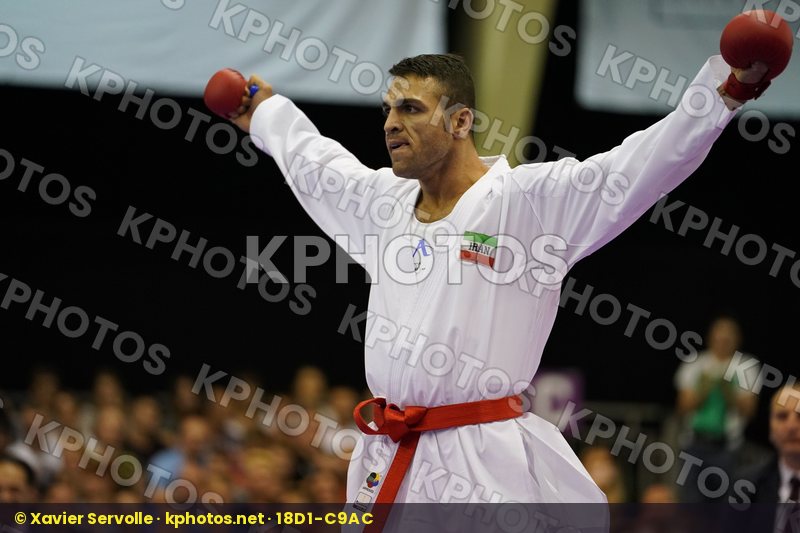 Araga Ryutaro Gold match Iran Islamic Republic of Japan Male Kumite -84kg Poorshab Zabiollah