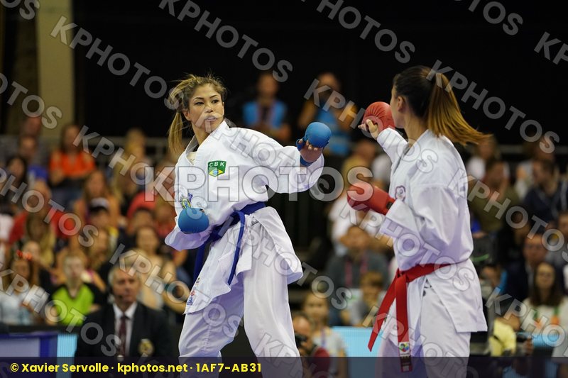 Brazil Chinese Taipei Female Kumite -55kg Gold match Kumizaki Valeria Wen Tzu-Yun