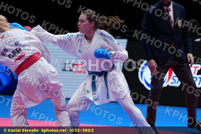 BITSCH MIA (GERMANY) vs WARLING JENNIFER (LUXEMBOURG) in Female Kumite -55 Kg - Final Bout
