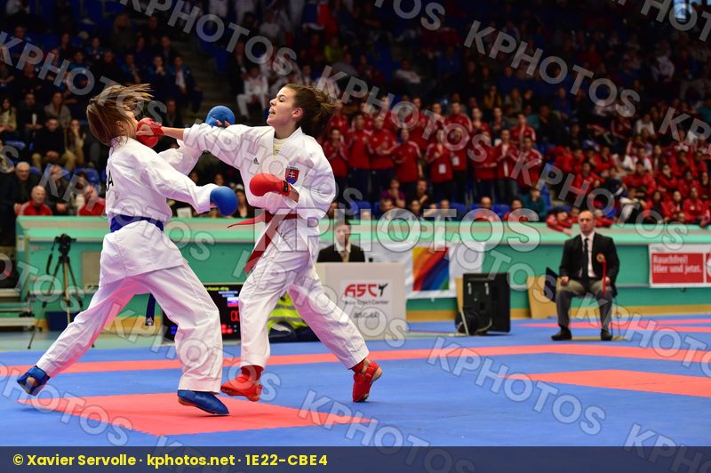 -48 kg Bourcois Aurore female finals france junior kumite Macejk