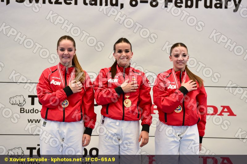 female finals junior kata male spain team