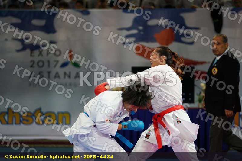 Chinese Taipei Female kumite -55 kg Ishiai Fumika Japan Wen Tzu-