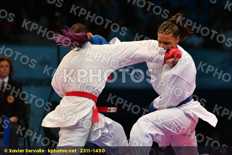 Female kumite 68+ kg Florentin Anne laure France Hocaoglu Meltem
