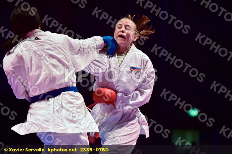 -61 kg final France Gataullina Nailya Ignace Lucie kumite Russia