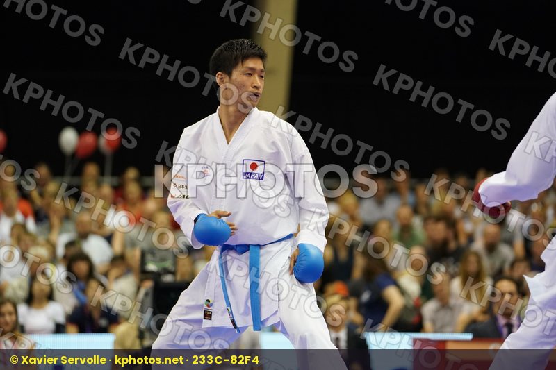 Araga Ryutaro Gold match Iran Islamic Republic of Japan Male Kumite -84kg Poorshab Zabiollah