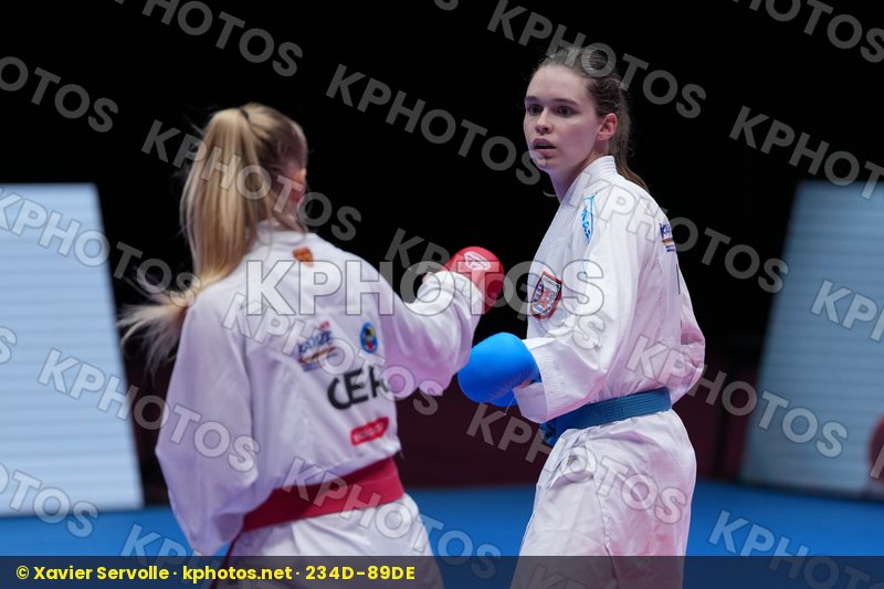 BITSCH MIA (GERMANY) vs WARLING JENNIFER (LUXEMBOURG) in Female Kumite -55 Kg - Final Bout