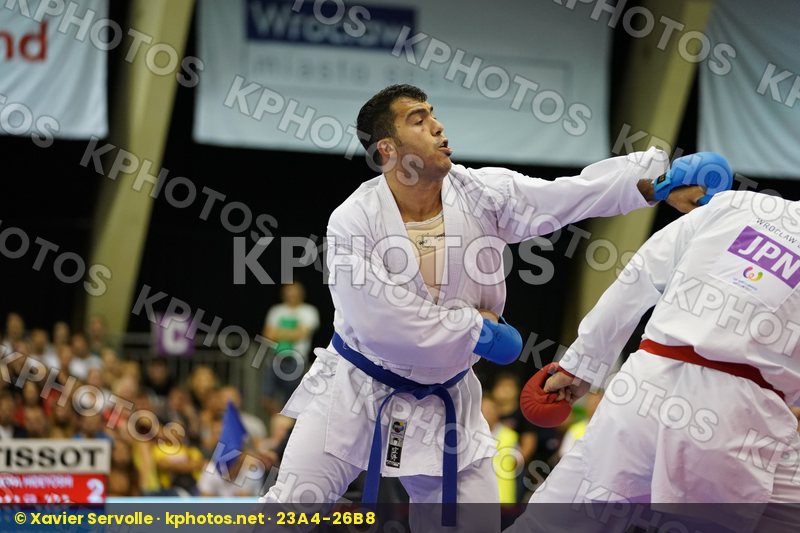 Ganjzadeh Sajad Gold match Iran Islamic Republic of Japan Kagawa Hideyoshi Male Kumite +84kg