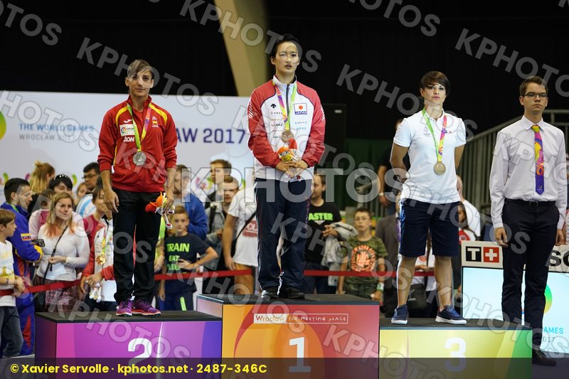 Female Kata France Japan podium Sanchez Jaime Sandra Scordo Sandy Shimizu Kiyou Spain