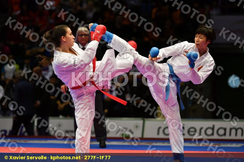 Canada China Female kumite -61 kg Jumaa Haya Yin Xiaoyan