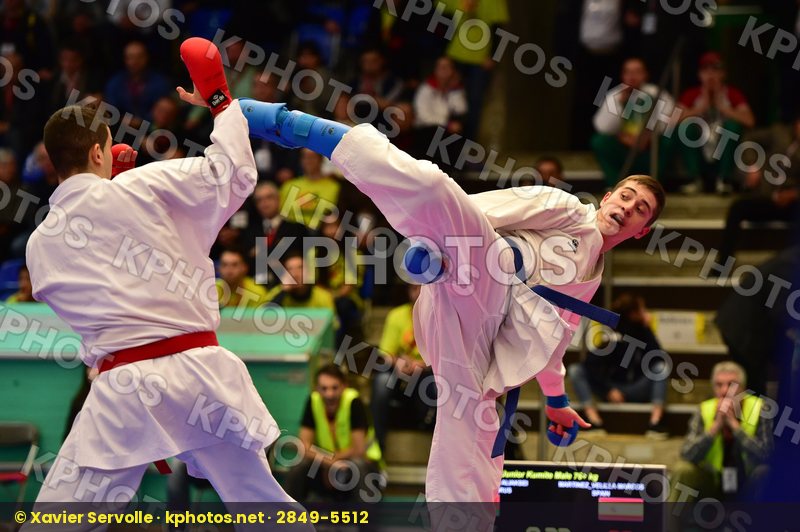 +76 Kg Belarus finals junior kumite male Martinez_Velilla Marcos