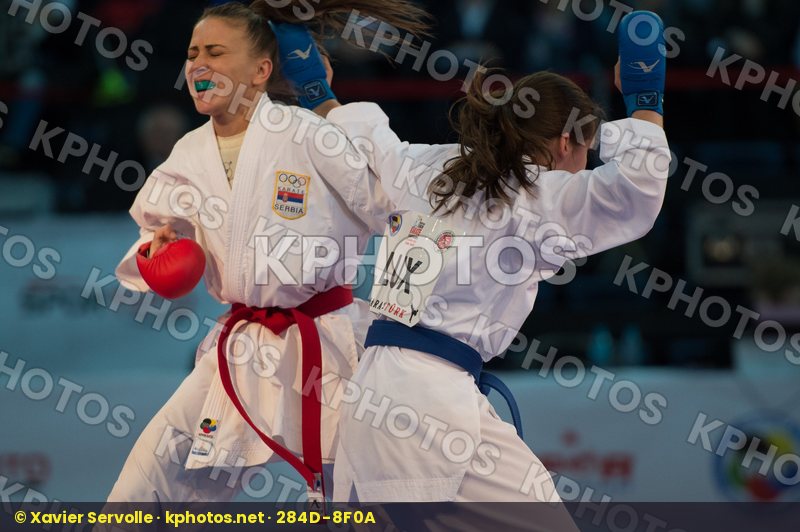 -55 kg Arandjelovic Branka bronze match female finals kumite Lux