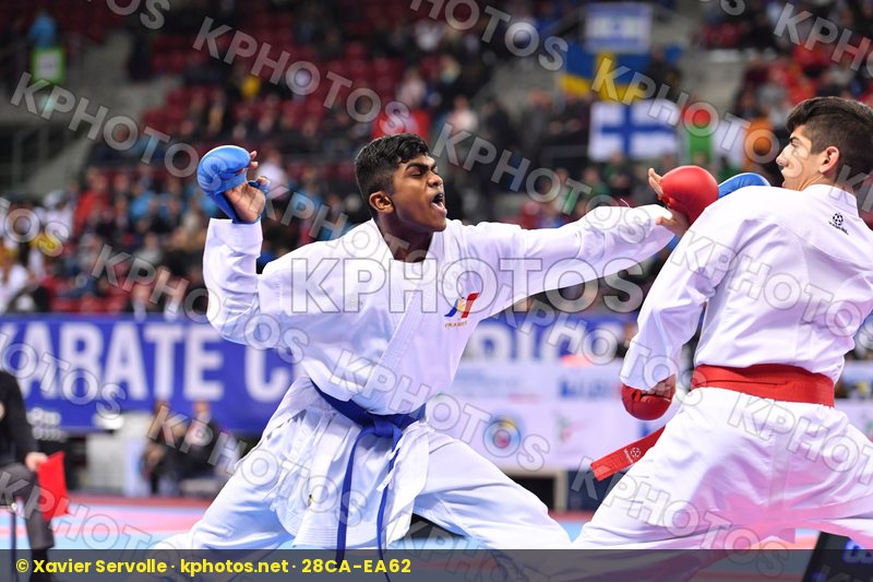 France Greece Junior kumite male -61 kg Kanagasingam Kajith Xeno