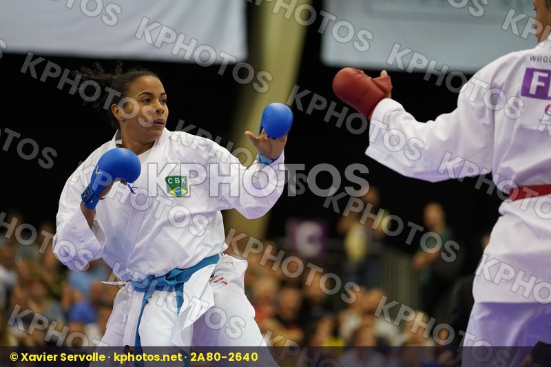 Brazil bronze match Female Kumite +68kg Florentin Anne Laure France Rodrigues Isabela