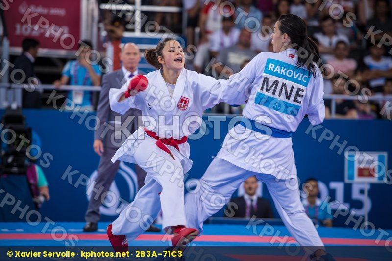 -68 kg bronze finals kumite Montenegro Quirici Elena Rakovic Mar