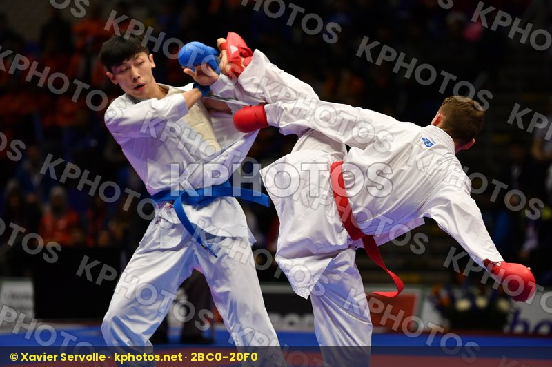 Chinese taipei De vivo Gianluca Italy Male kumite -67 kg Pan Po-