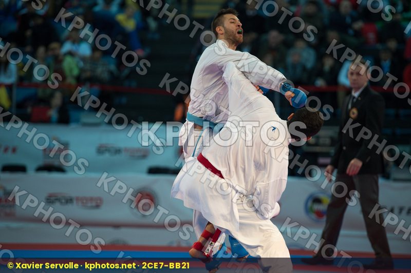 -84 kg Aktas Ugur bronze match Greece kumite male Turkey Tzanos