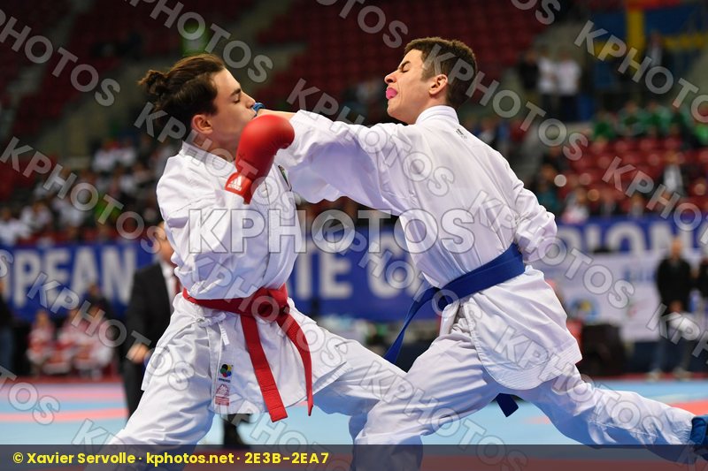 Cadet kumite male -52 kg, Ciarloni Mattia, El yazidi Bilal, Fran