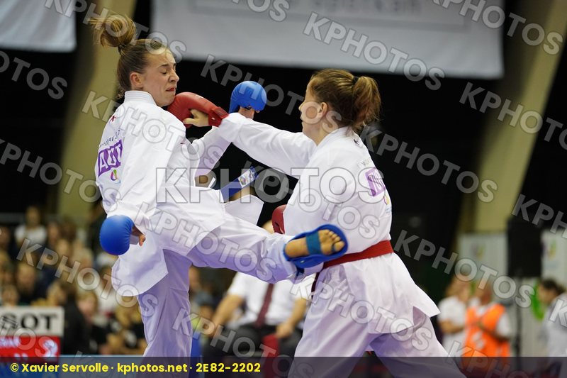 Austria Female Kumite -50kg Ozcelik Serap Plank Bettina Turkey