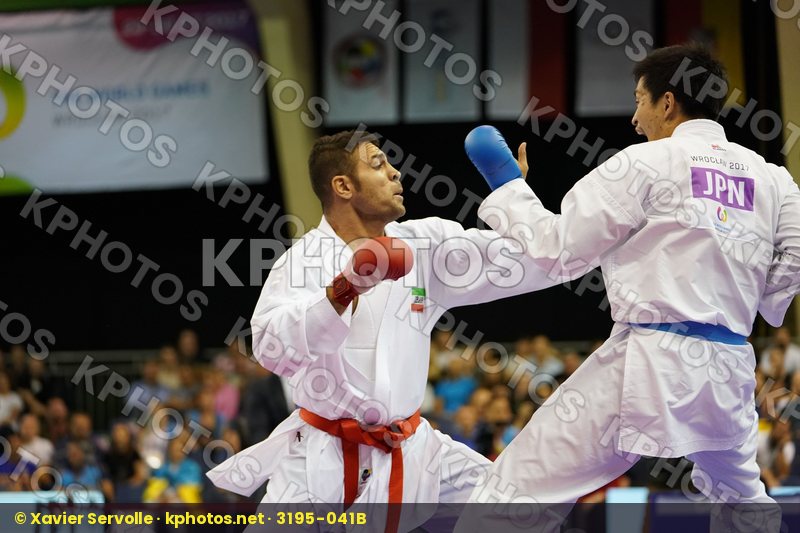Araga Ryutaro Gold match Iran Islamic Republic of Japan Male Kumite -84kg Poorshab Zabiollah