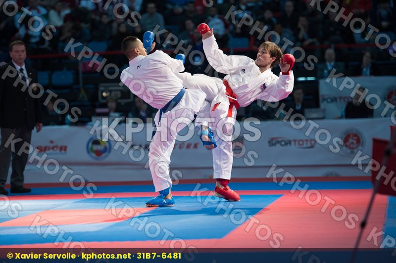 -60 kg Antic Marko bronze match kumite male Plakhutin Evgeny Rus